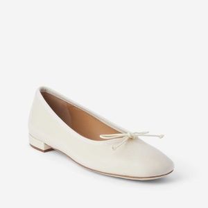 Tamara Mellon Cream Ballet Flats